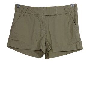 J Crew Khaki Chino Shorts Women Size 4 Classic Twill Casual Cotton Preppy